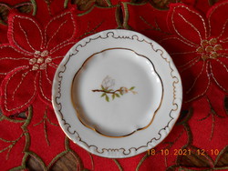 Zsolnay mini tányér, barackvirág mintás