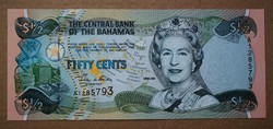 Bahamas 50 cents 2001 unc