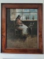 Scheiber sister peasant woman c. Picture for sale. Not just for collectors!