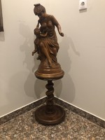 From 10 HUF! Showy wooden statue with pedestal!