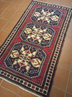 200 X 100 cm antique armed Kazakh hand-knotted rug