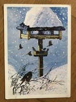 Karácsonyi képeslap - Tildy Katalin rajz