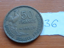 FRANCIA 50 FRANCS FRANK 1952 c. + wing, Alumínium-bronz KAKAS 36.
