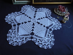 54 Cm. Diam. New crochet tablecloth, centerpiece.