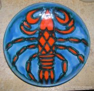 Crab ceramic bowl with bardfay judit sign