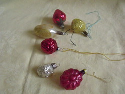 Antique glass Christmas tree decoration mixed pack of 6 pcs
