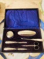 Silver plated English complete manicure set