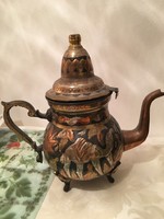 Berber kalapált réz teáskanna