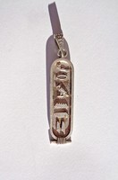 Egyiptomi hieroglifás ezüst medál