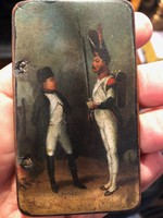 Xix. Early-century oil painting of napoleon, a 10 x 5 cm rarity.