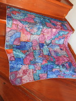 Silk scarf - silk scarf - with bright colors