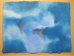 Máté Csák (1938-2017) clouds (watercolor)