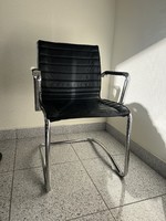 Quinti chrome / leather chair, armchair