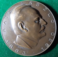 Lux elek: László Rácz medal, plaque 1930