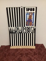 Gyűjtőknek, ritka Vasarely falinaptár 1988-ból