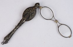 0J785 antique art nouveau silver lornyon glasses