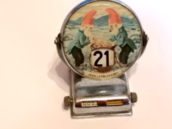 Régi, törpés, igen ritka mechanikus naptár, ötvenes évekből