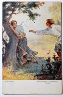 Antik Solomko képeslap  K.uK. pecséttel