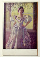 Antique wiener kunst lady postcard