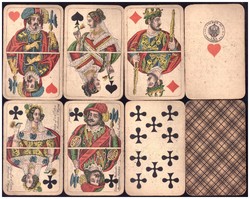 Francia sorozatjelű snapszer kártya 24 lap Berlini kártyakép VSS Stralsund 1903-1918