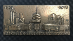 Miskolci Közlekedési Vállalat - bronz plakett díszdobozban