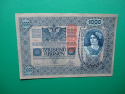 Ropogós 1000 korona 1902 "rózsaszín" papíros!