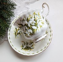 Royal Albert month tea cup in January with snowdrops
