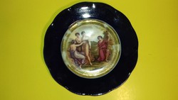 Antik Altwien és Victoria Austria kék szélű zsáner jelenetes porcelán tányér