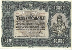 10000 korona 1920 MINTA "XF"
