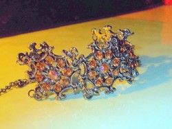 Night black amber crystal lace effect bracelet