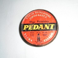 Retro pedant colorless shoe polish shoe paste - metal box tin box - konsumex - 1960s