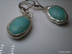 Set of turquoise handcrafted earrings