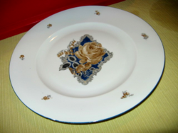 Drasche barna rózsás tányér