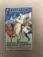 1914-es Állatkerti Korcsolyapálya reklám levelezőlap!