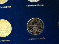 USA 10 Dollár 1913 Indian  Tribute to America's Most Beautiful Gold Coins - Set  egyik darabja