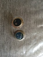 Israeli silver earrings with Roman glass