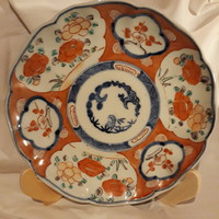 Antik, japán Imari kézzel festett porcelán tányér