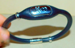 Rubber-steel men's bracelet