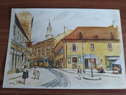 Pécs, Jókai tér, postatiszta képeslap
