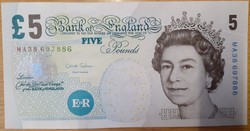 5 font pound pounds 2012 Anglia angol