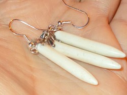 White coral mineral spike jewelry set