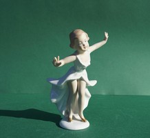 Wallendorf német porcelán kislány balerina táncos kislány HIBÁS