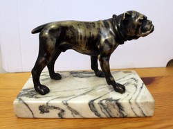 Angol bulldog rézötvözet szobor