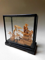 Mini vintage diorama mandzsu darvakkal