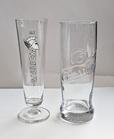 Large glass of beer in 2 pieces