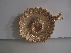 Candle holder - gilded copper - solid - 7.5 x 6.5 cm - perfect