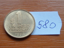 Uruguay 1 pesos 1994 artigas so (santiago) # 580