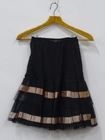 0V015 old black peach tulle skirt