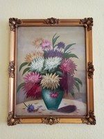 Virág csendélet olaj vászon festmény kép