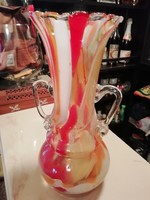 Muranói gyönyörű üveg váza 28 cm magas